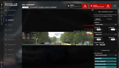 Benutzerdefinierter Offset-Versatz verwendet